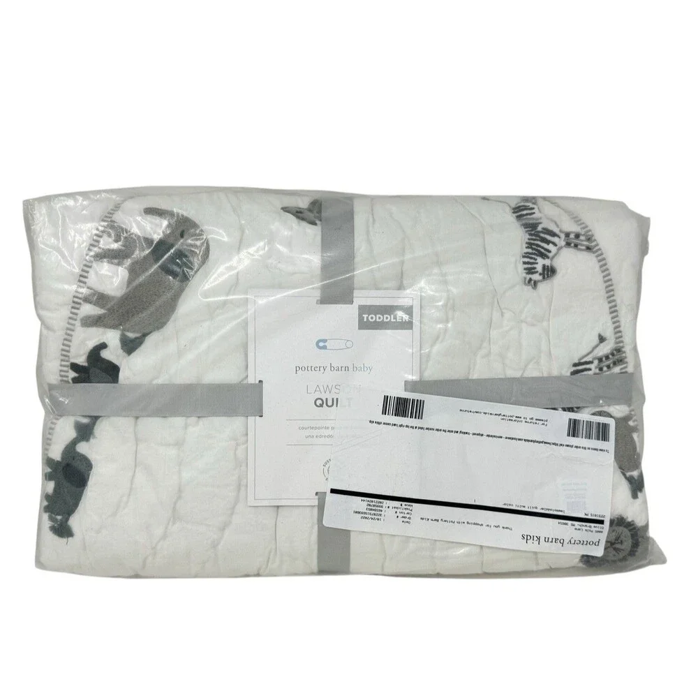Pottery Barn Kids Lawson Safari Baby Crib Quilt NEW IN PACKAGE